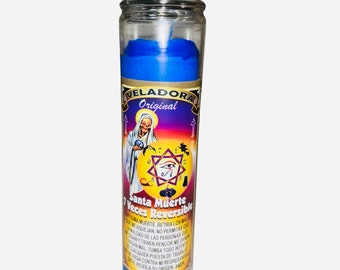SANTA MUERTE 7 Veces Reversible Veladora Preparada - Holy Death 7 Times Reversible Fixed Candle Santisima Muerte