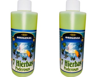 7 HIERBAS PODEROSAS Agua Espiritual Para Limpias y Despojos - 7 Powerful Herbs Spiritual Water