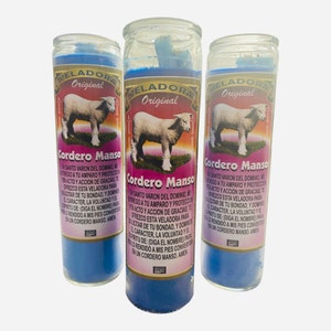 Cordero Manso Veladora, Gentle Lamb Fixed Candle, to Dominate, Para Dominar