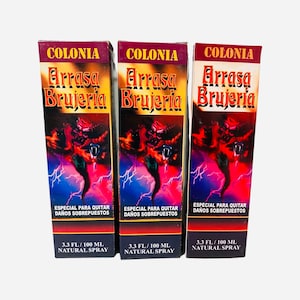 ARRASA BRUJERIA - Destroy Black Magic Perfume Colonia Wicca Cologne Perfume Spray Spell Ritual Santeria Proteccion Aura