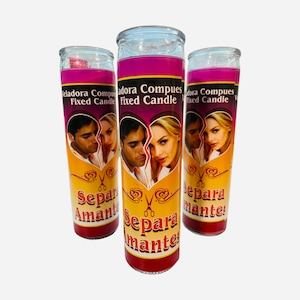 Separa Amantes Veladora, Separate Lovers Fixed Candle, Para Separar, Brake up Spell candle