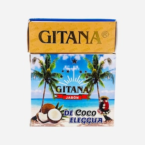 GITANA JABON de Coco Eleggua Esoterico Para la buena Vibra, Limpias Rompe Brujeria Elegua