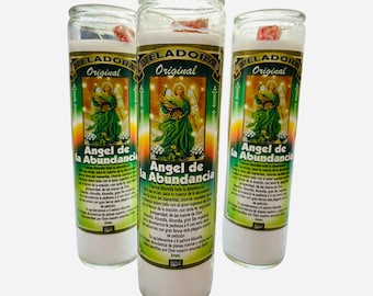 Angel of Abundance Abundia Candle, Abundia Angel de la Abundancia Veladora Preparada
