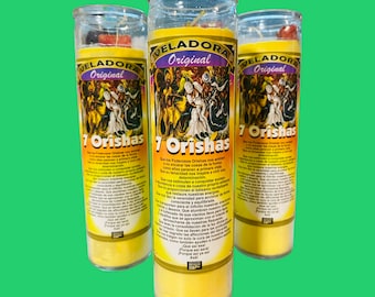 7 Orishas Fixed Candle, 7 Orishas Veladora Preparada, 7 African Powers