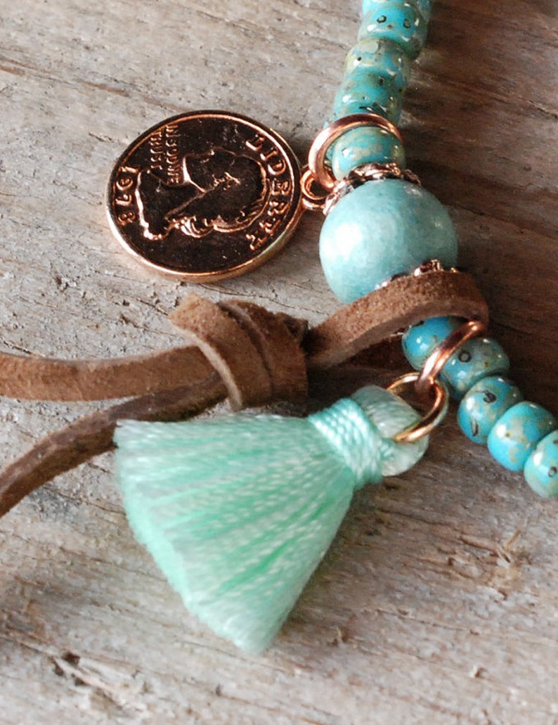 begging bracelet boho bracelet bohemian glass beads summer bracelet noble bracelet rose gold colors blue green turquoise