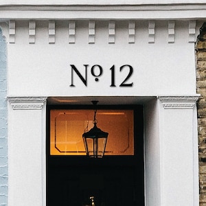 Black ROMAN SERIF House No. letters for address signs and plaques