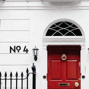 CLASSIC MODERN House No. letters in black,  Large House number add on, Address Numbers and Letters