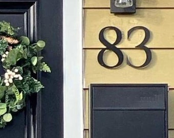 Large ROMAN SERIF black house numbers for modern address number signs and plaques