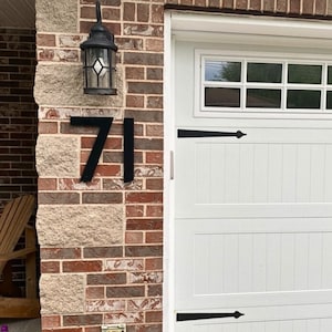 CLASSIC MODERN House numbers, Black front door numbers, 8 and 12 inch Address Numbers for house
