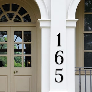 Large ROMAN SERIF black house numbers for modern address number signs and plaques