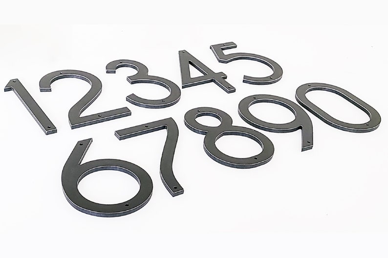 Large Modern Black House Numbers 8 Inch 12 Inch Address Etsy Canada