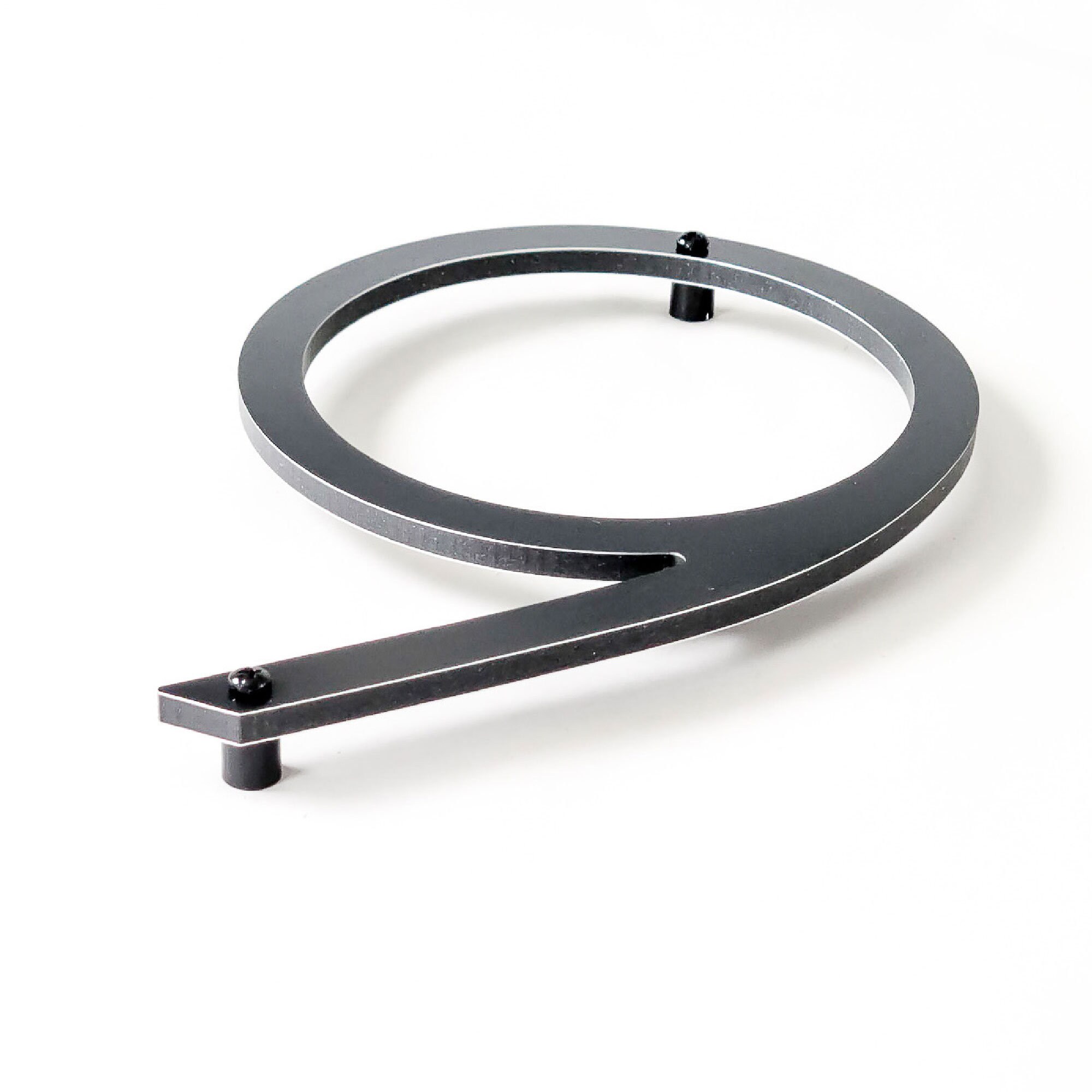 16 Inch Floating House Numbers - Extra Large Modern Address Plates, Matte Black Steel Outdoor Numbers
