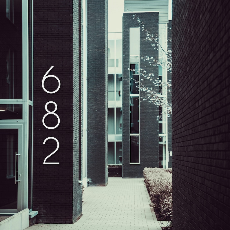 24 Inch Extra Large THIN MODERN House Numbers and Letters in Black ...