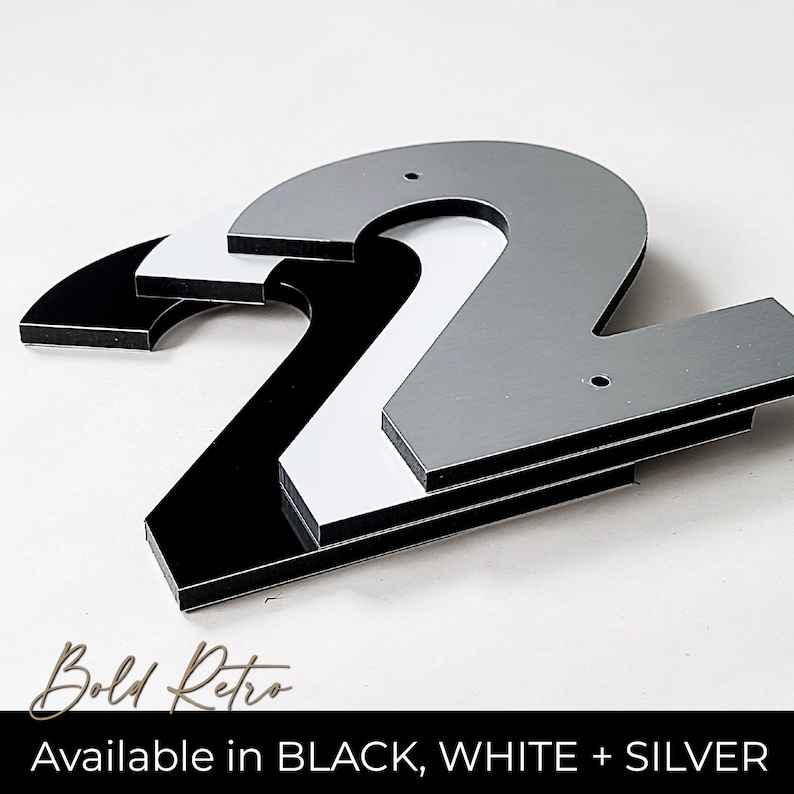 Large Black Floating House Numbers for Modern Address Sign Etsy UK