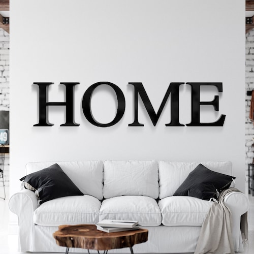 Large Wall Letters Black Wooden Letters Initial Wall Decor Etsy