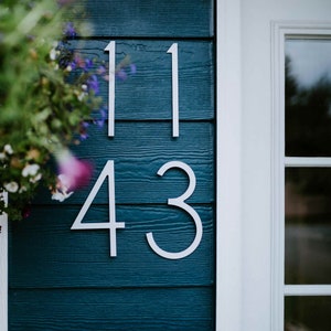 THIN MODERN White House Numbers for large Address Numbers