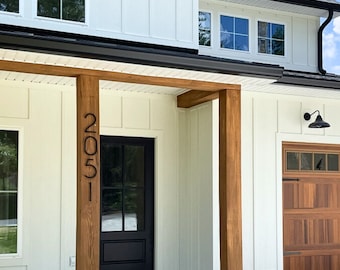 8 inch THIN MODERN house numbers and letters for a personalized housewarming gift