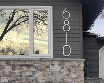 THIN MODERN White House Numbers, 8 inch, 12 inch, front door numbers