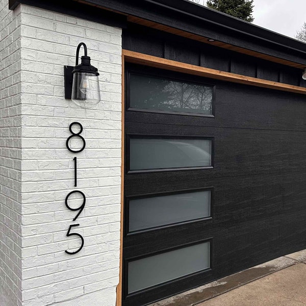 THIN MODERN black house numbers and letters in large sizes