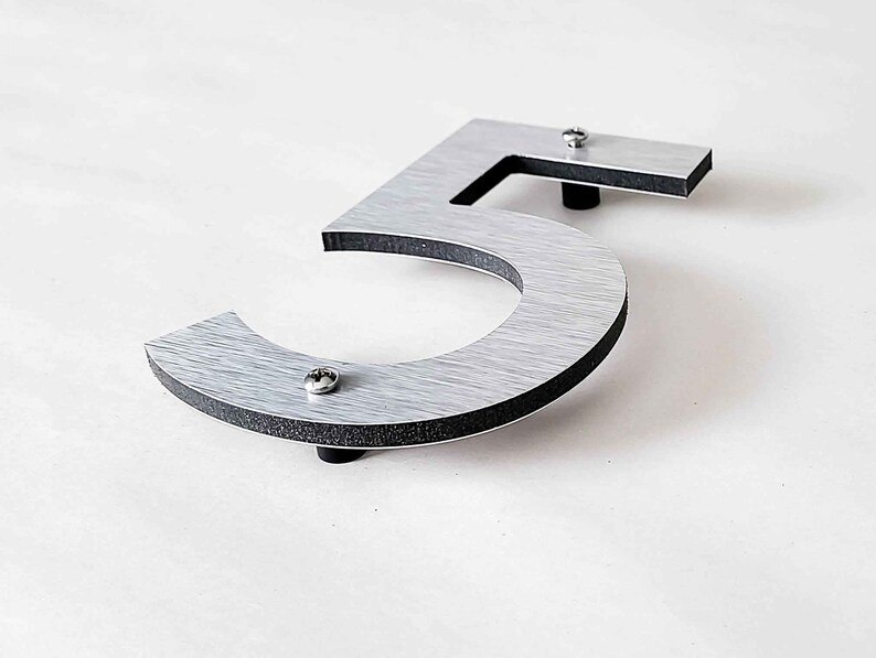 CLASSIC MODERN 5 Inch Silver House Numbers and Letters for Etsy