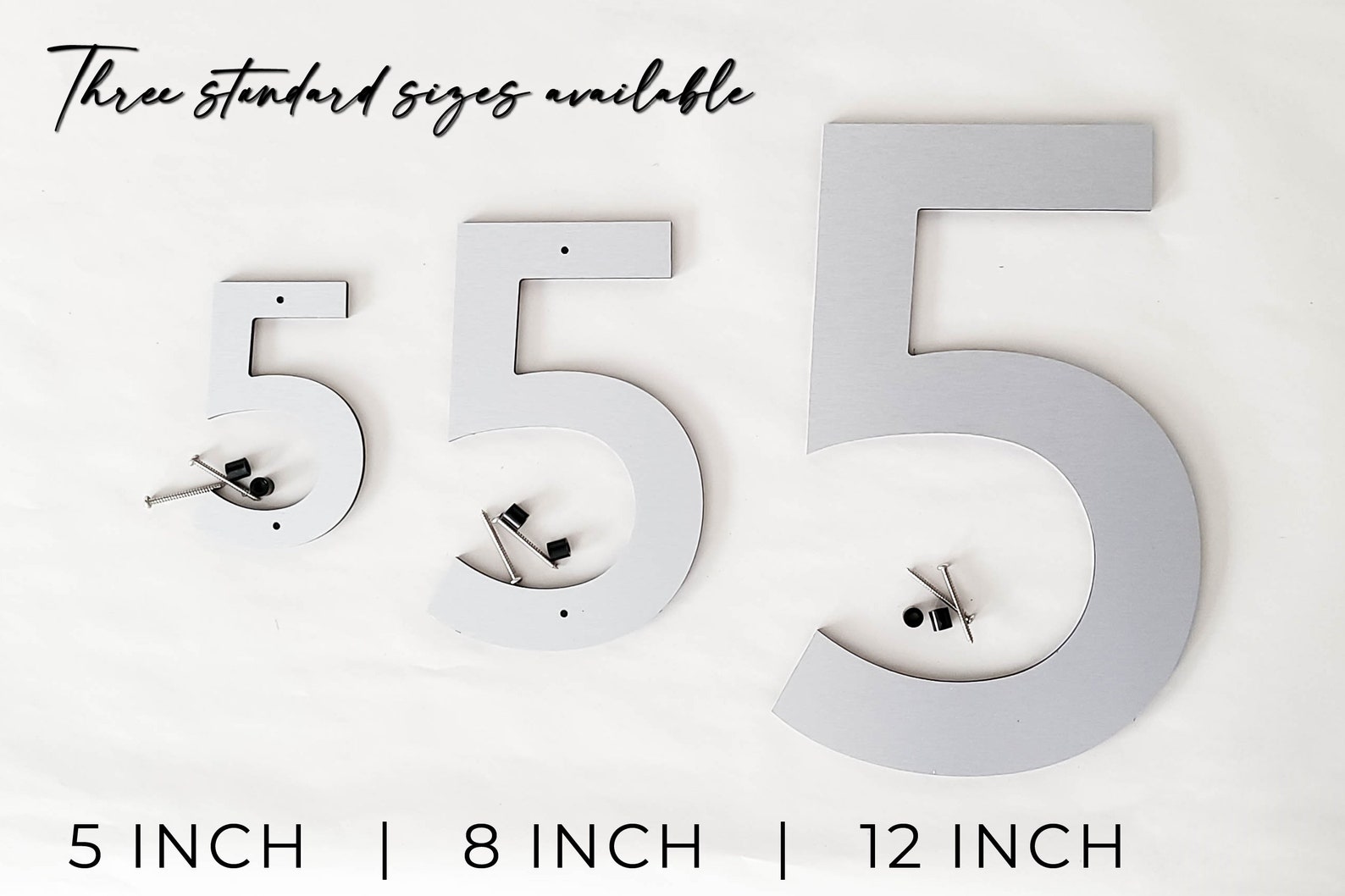 CLASSIC MODERN 5 Inch Silver House Numbers and Letters for Etsy