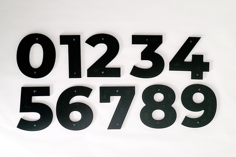Large Black Floating House Numbers for Modern Address Sign Etsy UK