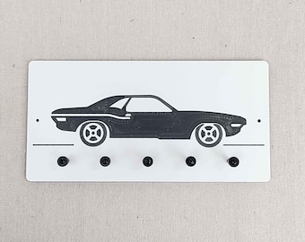 Personalized Entryway Organizer Key rack for wall with hooks, Modern Key hanger