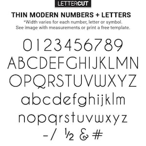 THIN MODERN Black Sign Letters for Office Door Signs and Personalized ...