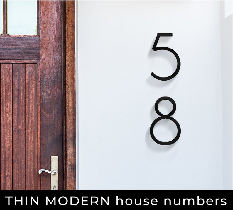 Large Modern Black House Numbers, 8 inch, 12 inch, Address Numbers, Door numbers 