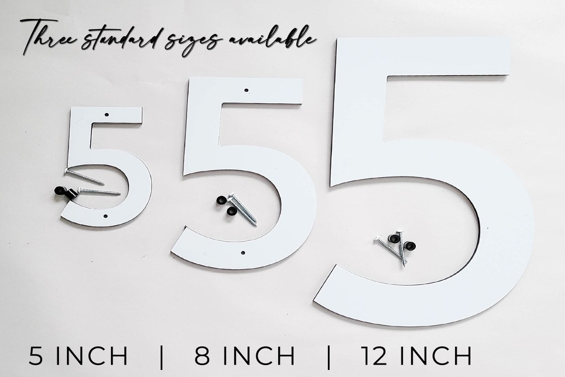 CLASSIC MODERN white house numbers and letters for address 8 Etsy