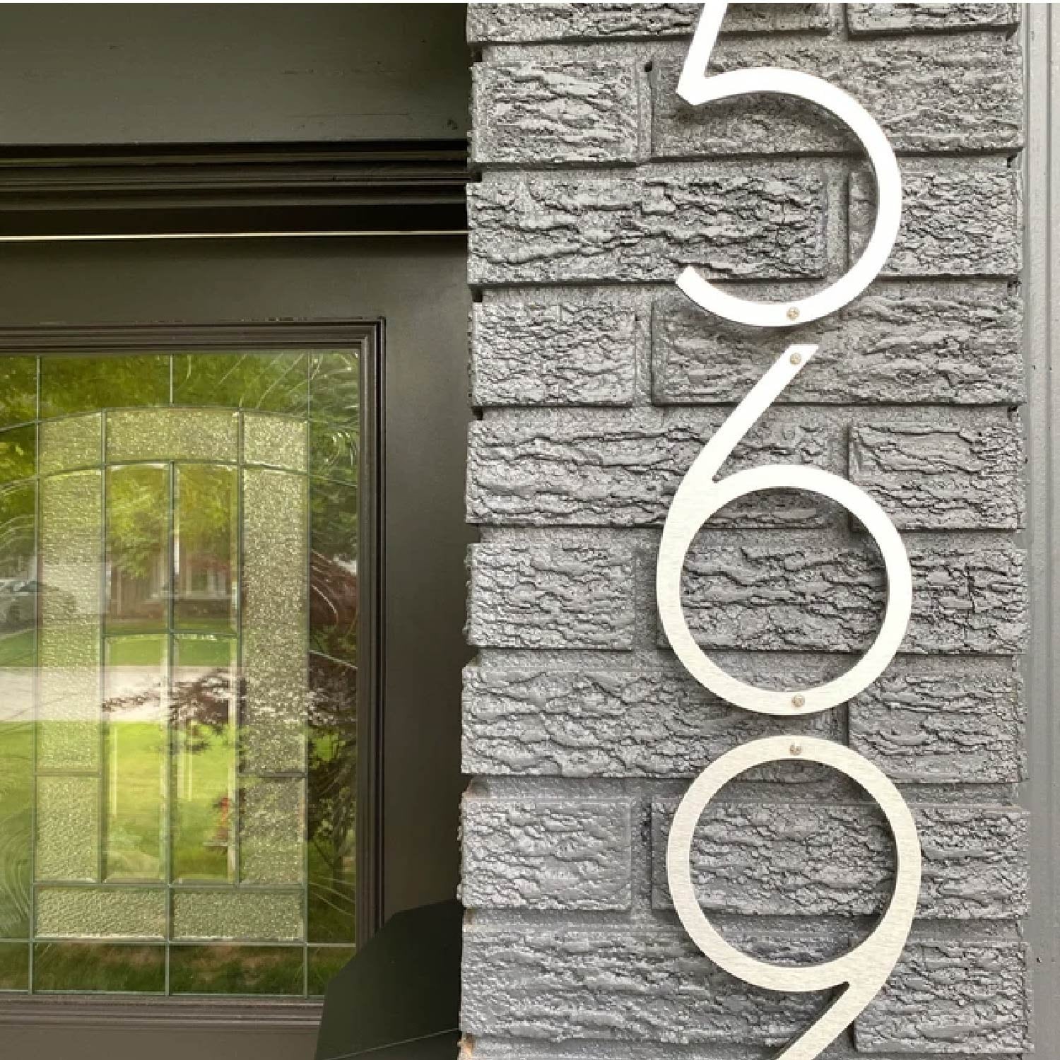 Design Letters Letrero Flotante Con Número De Casa 50 Mm – Alfabeto A-Z De Aluminio Revestido, Diseño Vintage De Arne Jacobsen, Para Exterior E Interior
