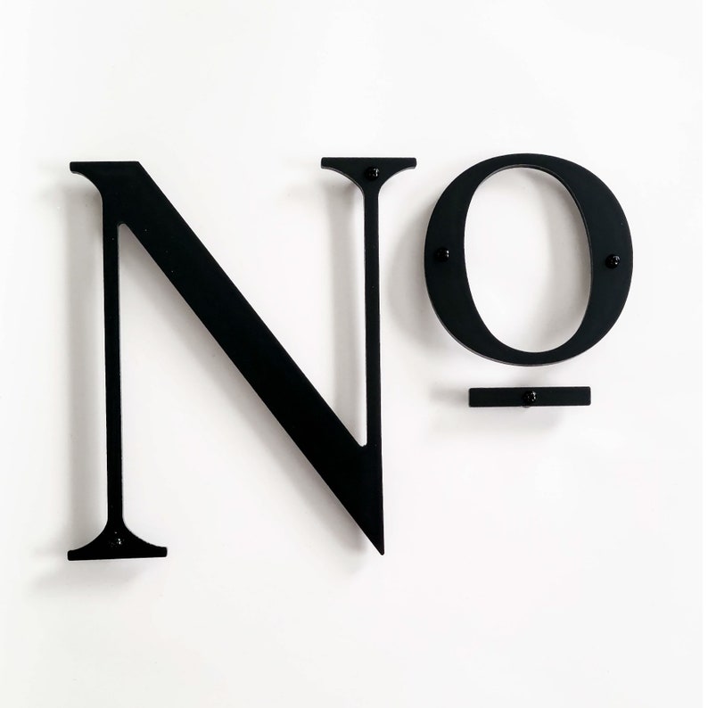 ROMAN SERIF black No letters for a modern house number sign.