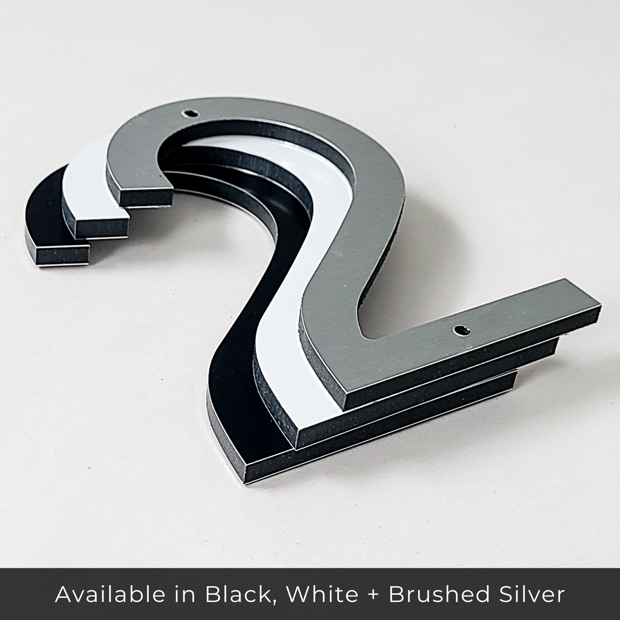 24 Inch Extra Large THIN MODERN House Numbers and Letters in Black ...