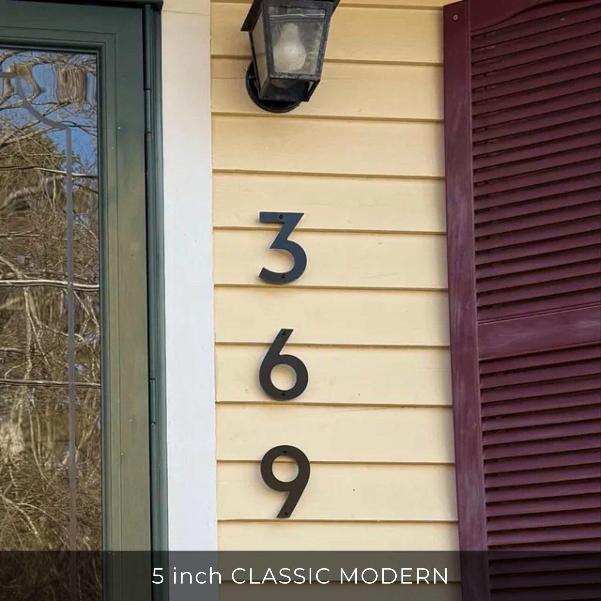 5 Inch House Number M Black Frosted Matte Numbers Acrylic House Numbers with Screw