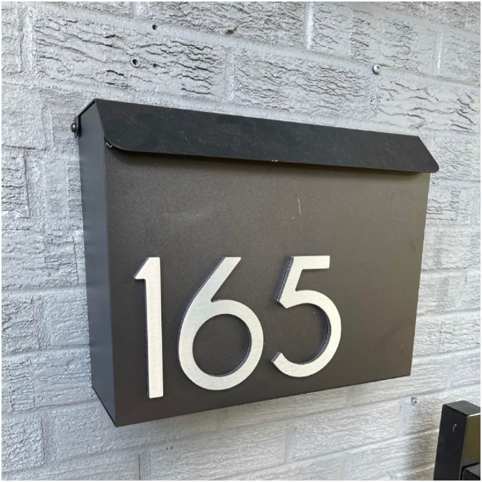 THIN MODERN 5 Inch Silver House Numbers Letters Etsy