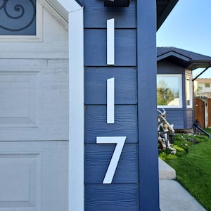CLASSIC MODERN white house numbers and letters for address, 8 and 12 inch tall