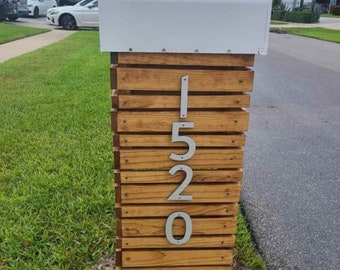 CLASSIC MODERN 5 inch Silver house numbers and letters for addresses