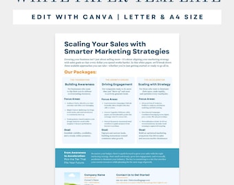 Editable Pricing Guide Template: Three-Tier Sales Sheet (Digital Download)