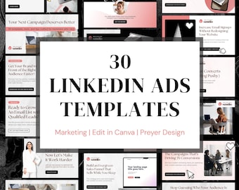 LinkedIn Post Templates Canva: Marketing for Women Entrepreneurs (Editable Digital Download)