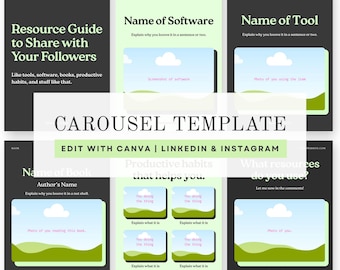 Editable Canva Carousel Template: Storytelling Marketing for Instagram & LinkedIn (Digital Download)