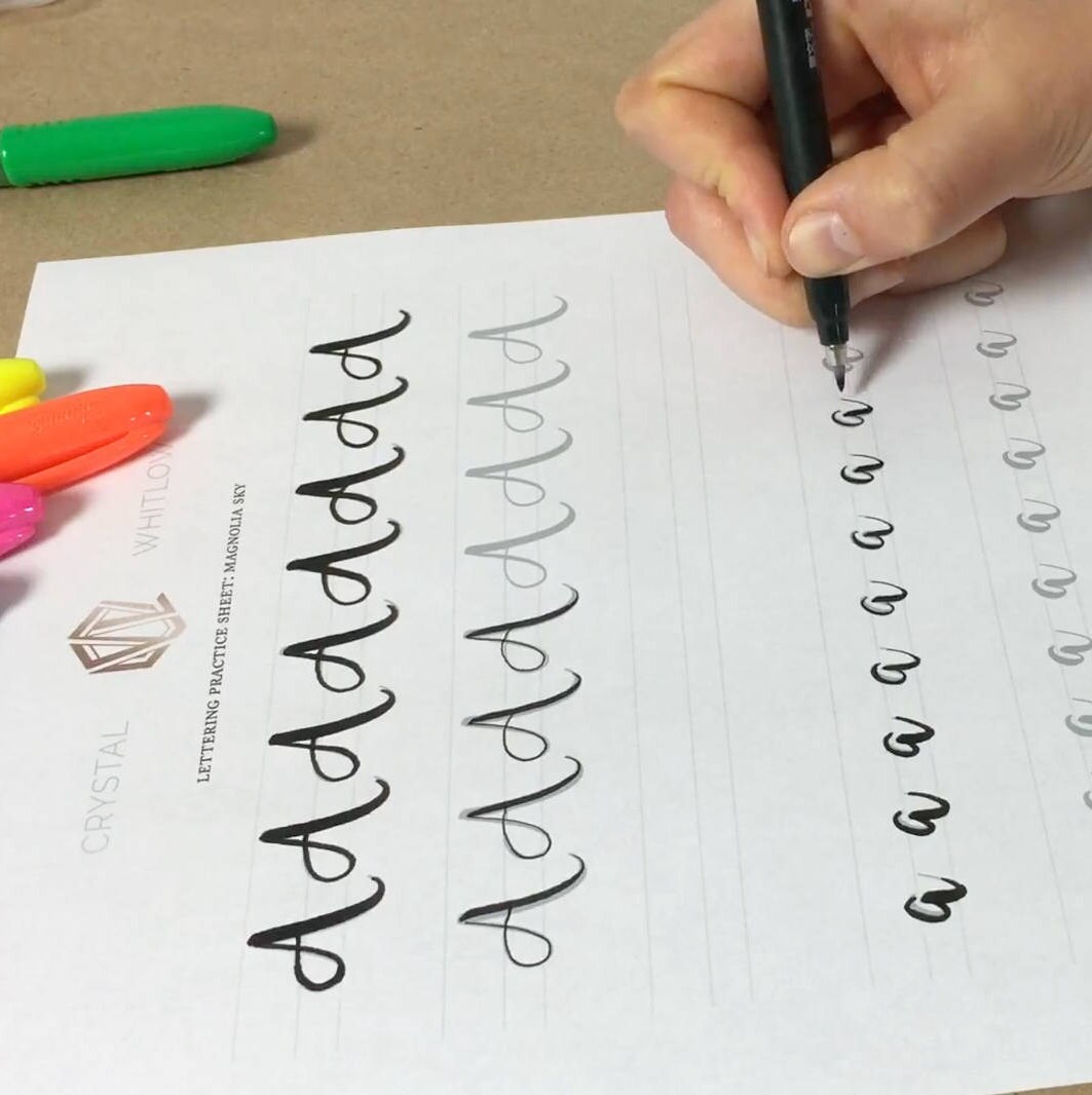 Hand Lettering Bundle Hand Lettering Practice Etsy