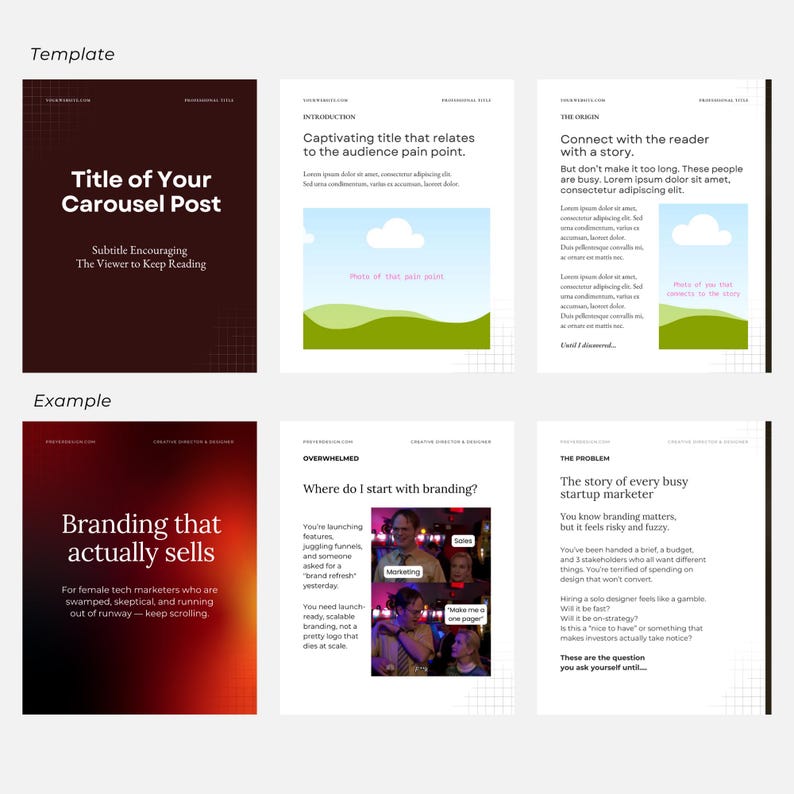 Editable Canva Carousel Template: Storytelling for Linkedin & Instagram ...