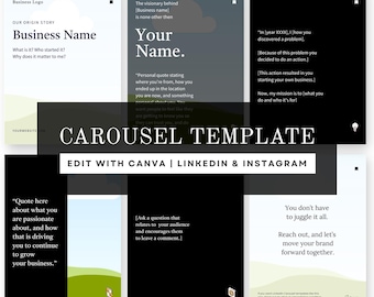 Editable Canva Carousel Template: Thought Leadership, Business Marketing (Digital Download)