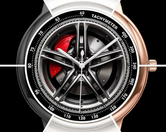 Luxus -Auto-Uhr | aushöhlen Kunstfoto | Auto Felge Nabe | Männeruhr | Mann Uhren | Armbanduhr für Herren | Geschenk für Männer | Armbanduhr | Einzigartig