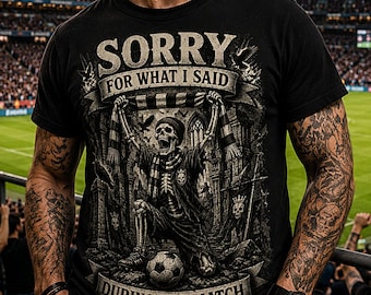 Gothic Skeleton Football Fan Shirt, Dark Humor Soccer Tee