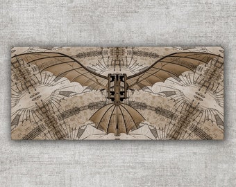 Da Vinci Flying Machine Print: Parchment Invention Art (Digital Download)