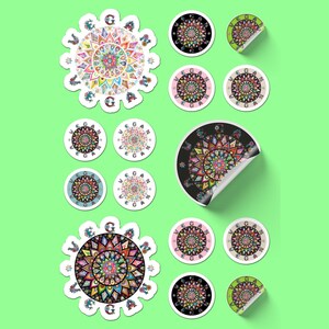 Adesivos Veganos Florais | Adesivos Veganos para Laptop, Garrafa de Água, Diário | Letras de Flores Vegetais | Ideia de Presente Ecológico | Vegano