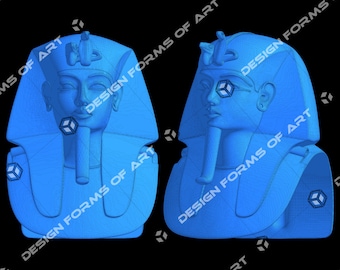 Tutankhamun Sculpture SVG Bundle: King Tut, Pharaoh, Ancient Egypt (Digital Files)