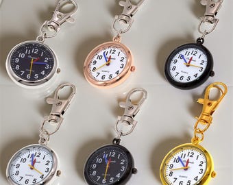 Keychain Pocket Watch – Colorful Minimalist Unisex Fob