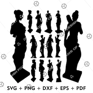 Ancient Statue Of Woman SVG, Venus Svg, Aphrodite Svg, Greek Statue Svg, Antique Statue Svg, Girl Svg, Roman Statue Svg, Woman Sculpture Svg
